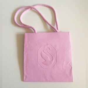 🗽Swarovski Fancy Pink Shopping Bag. Swarovski Gift Wrap. Textured Paper Bag.